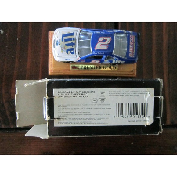 RUSTY WALLACE 1/64 Miller Light Autograph SIGNED RACING CHAMPIONS Premier Gold - Picture 3 of 5